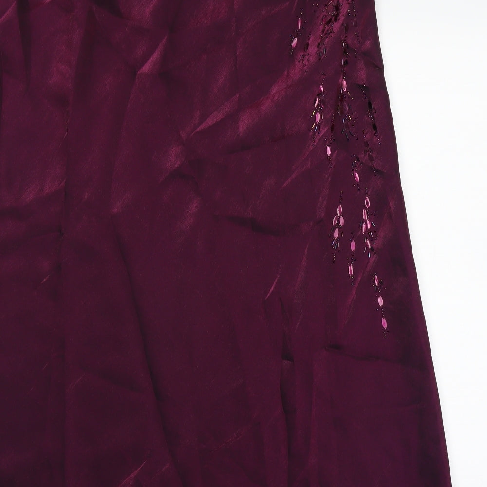 Debut Womens Purple   A-Line Skirt Size 18