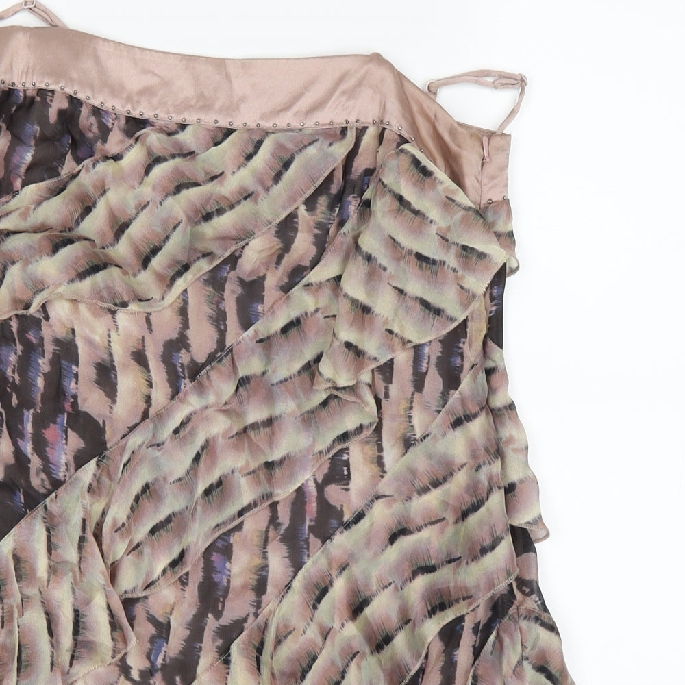 Mint Velvet Womens Multicoloured Animal Print  A-Line Skirt Size 10