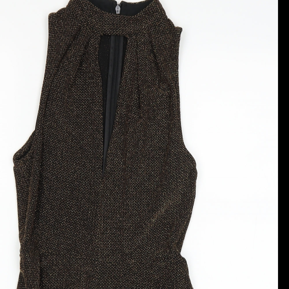 Top shop Womens Gold   A-Line  Size 10