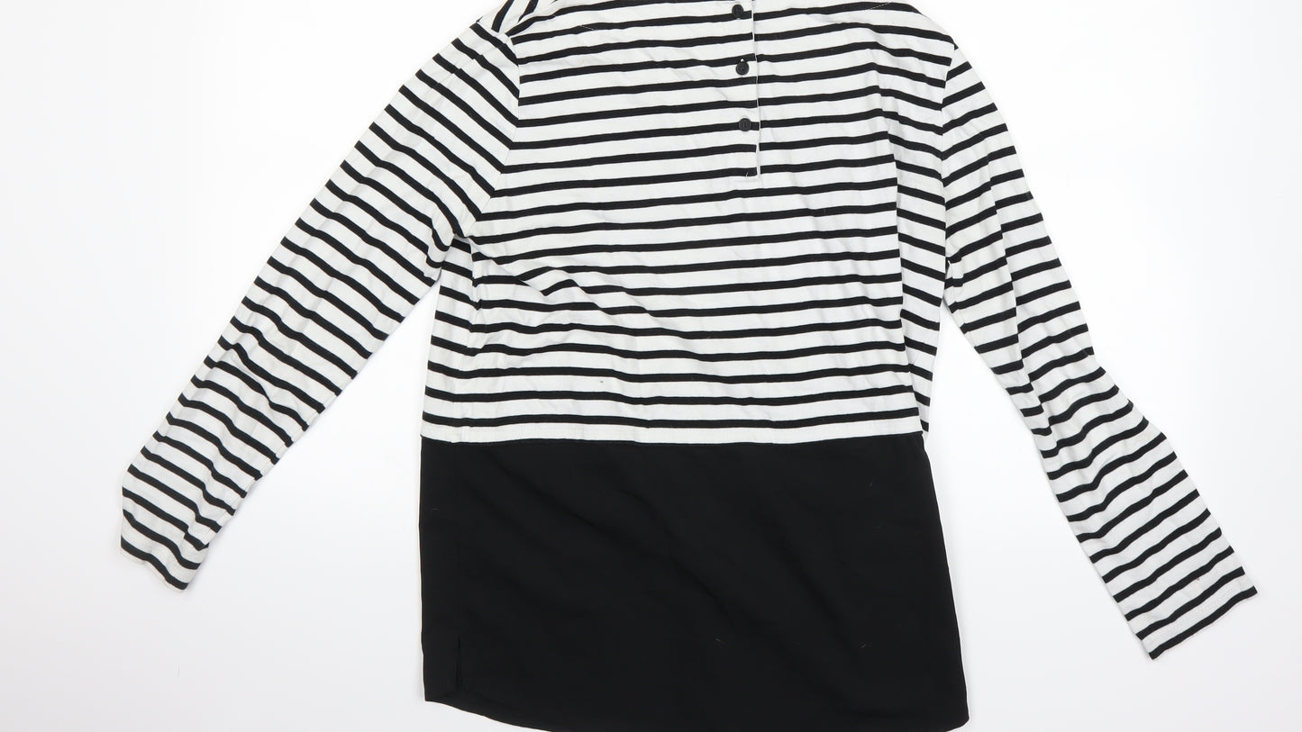 tohibo Womens Multicoloured Striped  Basic T-Shirt Size 36
