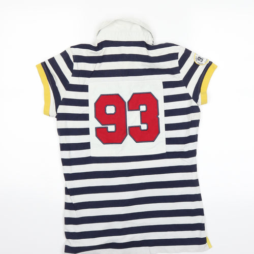 Preworn Mens White Striped   Polo Size 5XLT