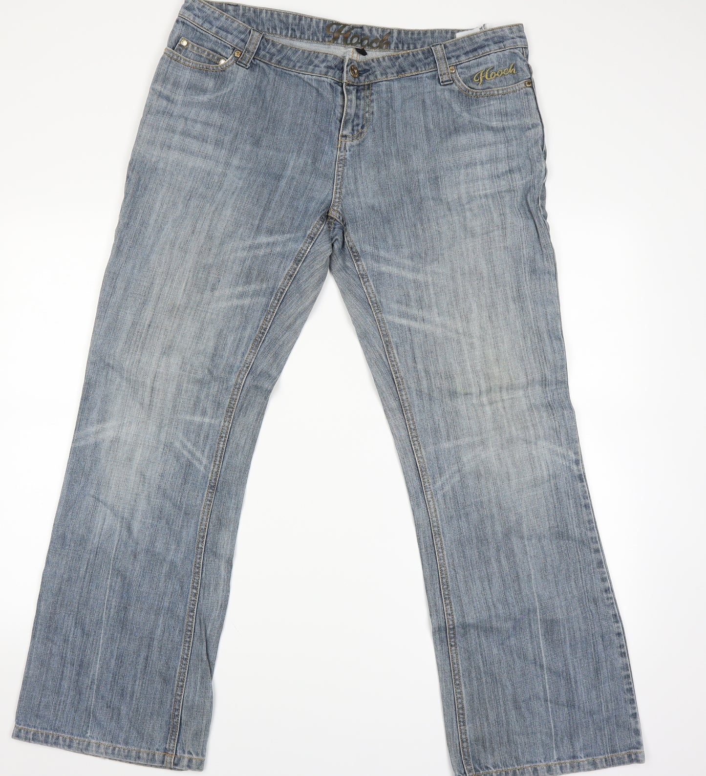 HOOCH Womens Blue   Straight Jeans Size 34 L26 in