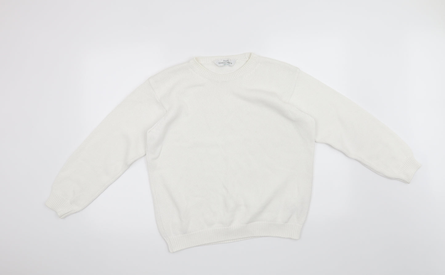 Marks and Spencer Womens White   Pullover Jumper Size 12