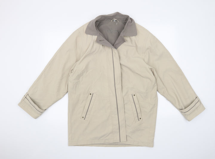 Telemac Womens Beige Jacket Coat Size M