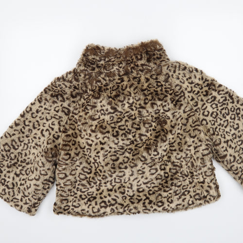 Atmosphere Womens Beige Animal Print  Jacket Coat Size 12