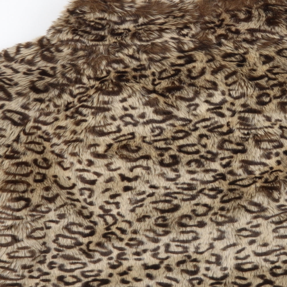 Atmosphere Womens Beige Animal Print  Jacket Coat Size 12