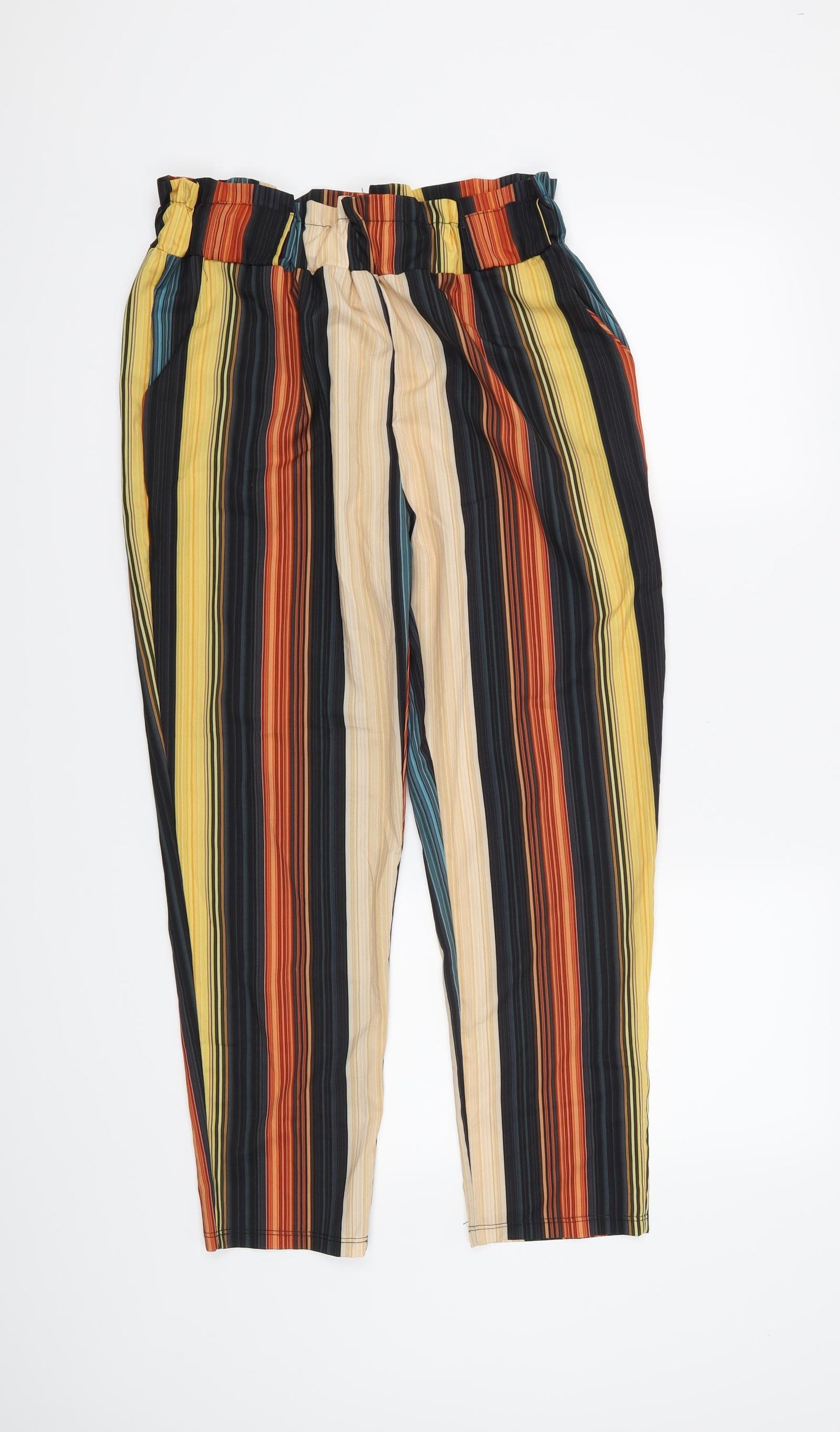 Cameo Rose Womens Orange Striped  Trousers  Size XL L24 in