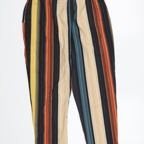 Cameo Rose Womens Orange Striped  Trousers  Size XL L24 in