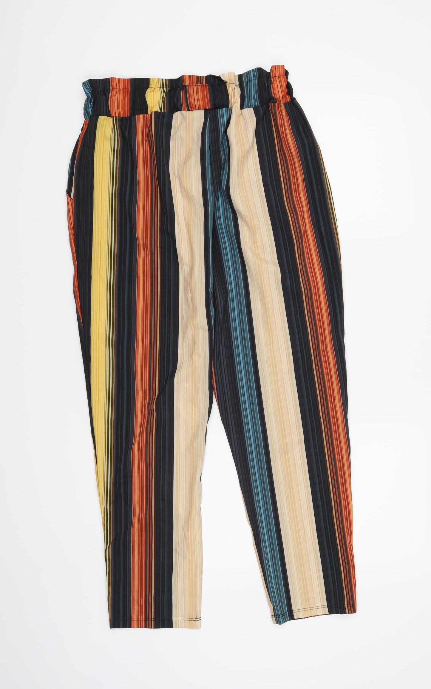 Cameo Rose Womens Orange Striped  Trousers  Size XL L24 in