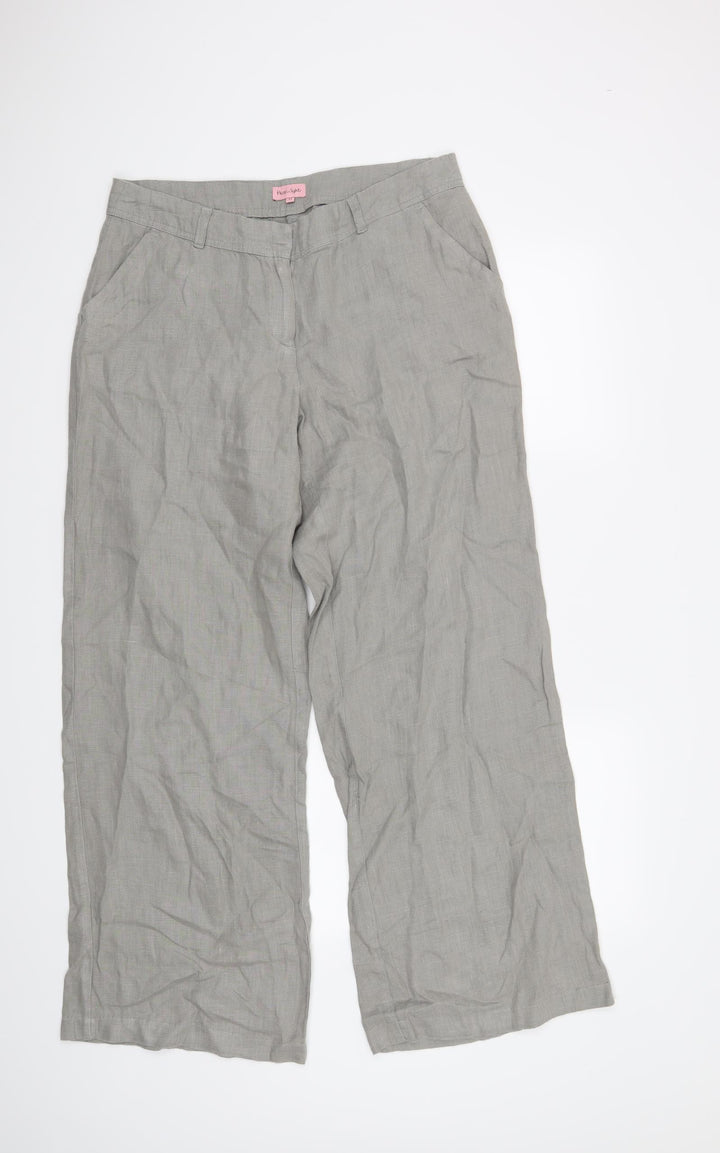 Phase Eight Womens Grey Trousers Size 12 L30 in