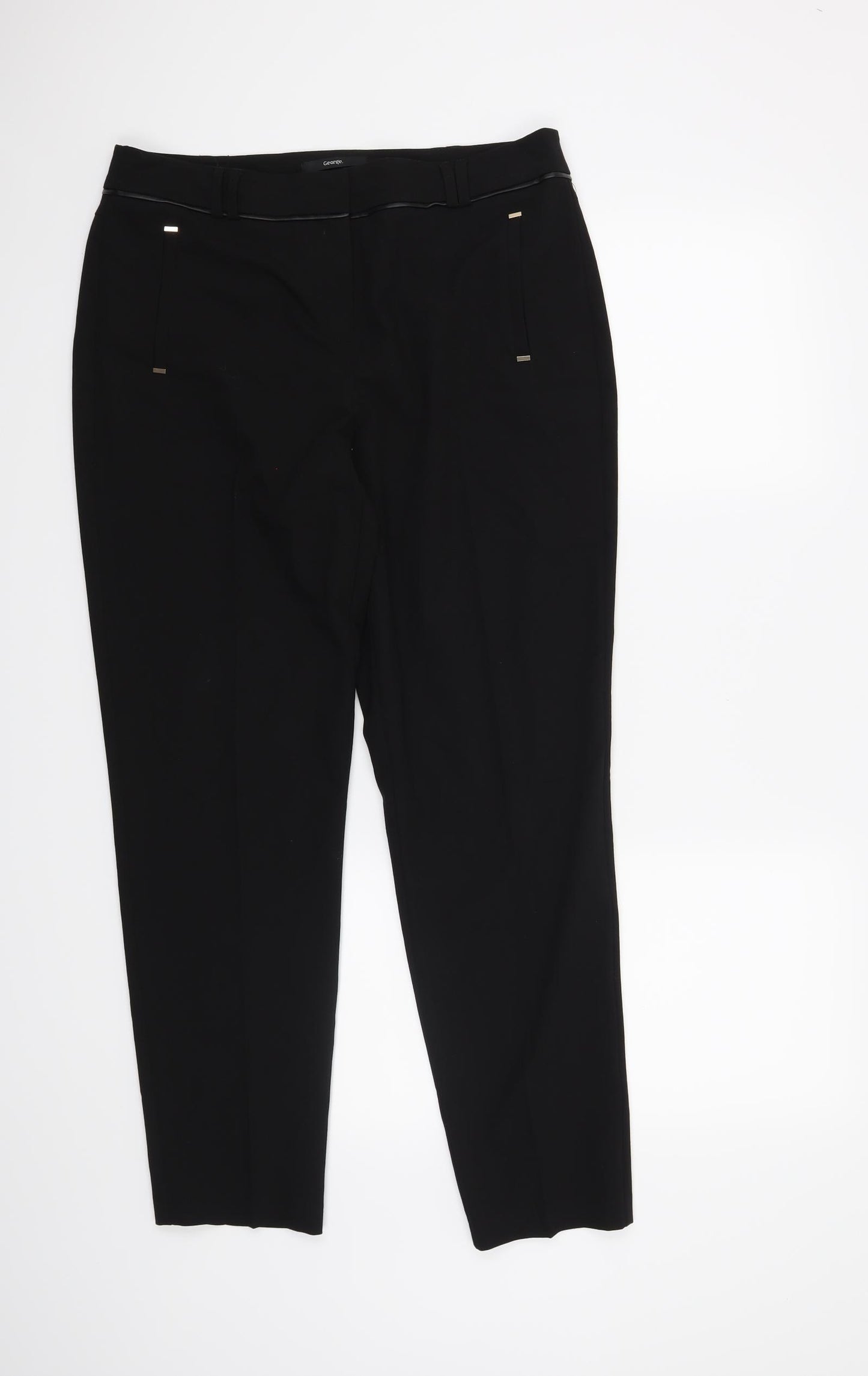 George Womens Black   Trousers  Size 12 L28 in