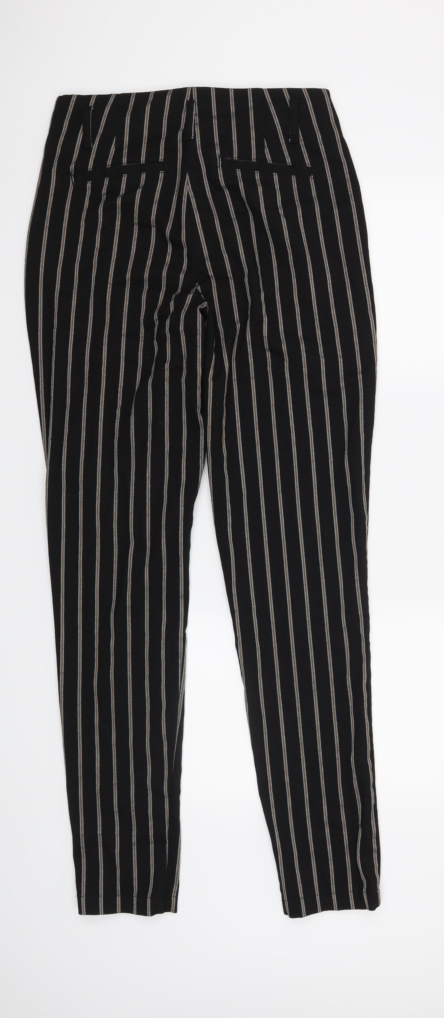 NEXT Womens Black Striped  Trousers  Size 8 L32 in