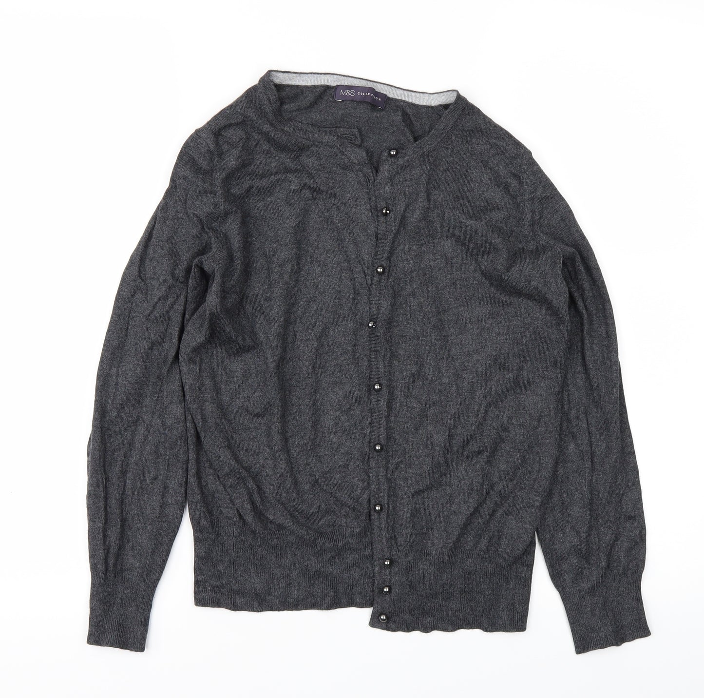 Marks and Spencer Womens Grey   Cardigan Jumper Size 10