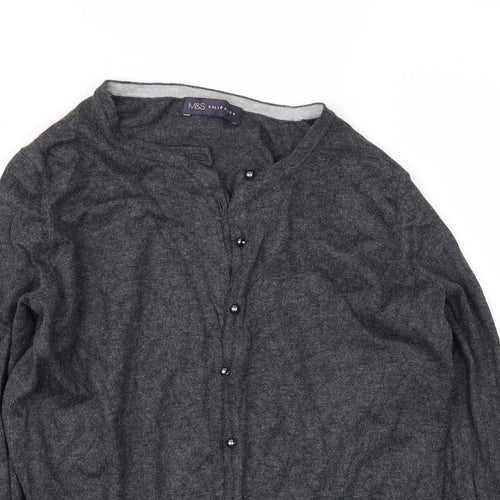 Marks and Spencer Womens Grey   Cardigan Jumper Size 10