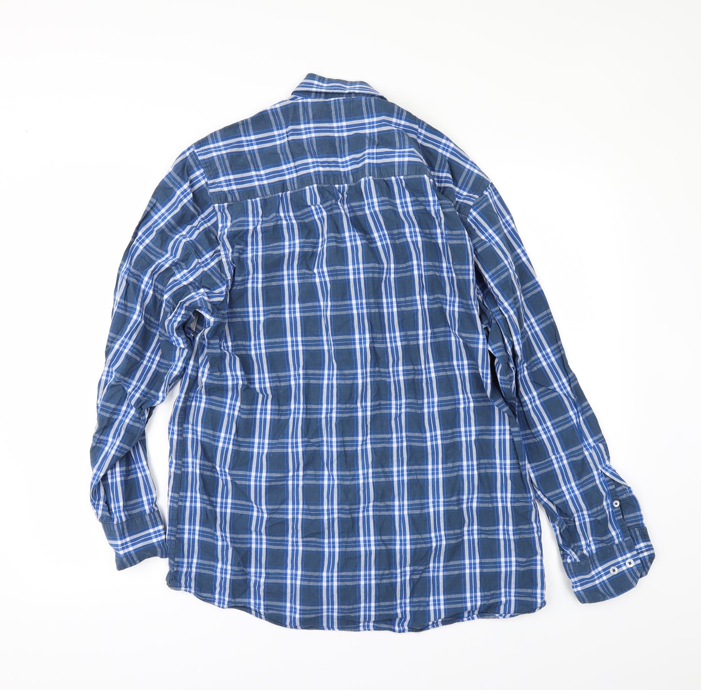 Easy Mens Blue    Dress Shirt Size XL