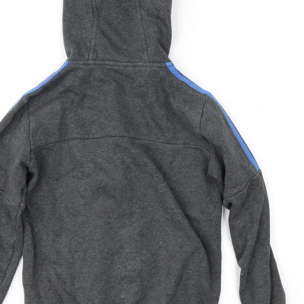 adidas Boys Grey   Full Zip Hoodie Size 7-8 Years
