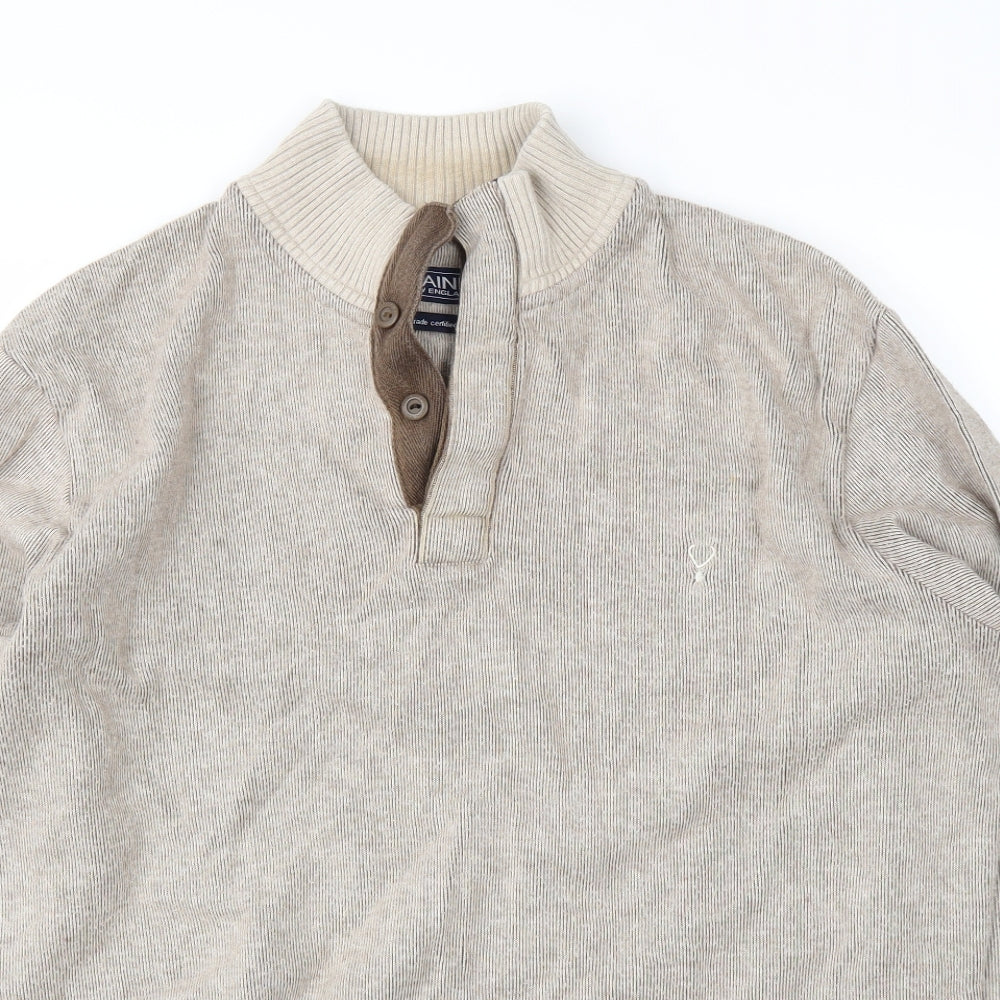 Maine New England Mens Brown   Pullover Jumper Size M
