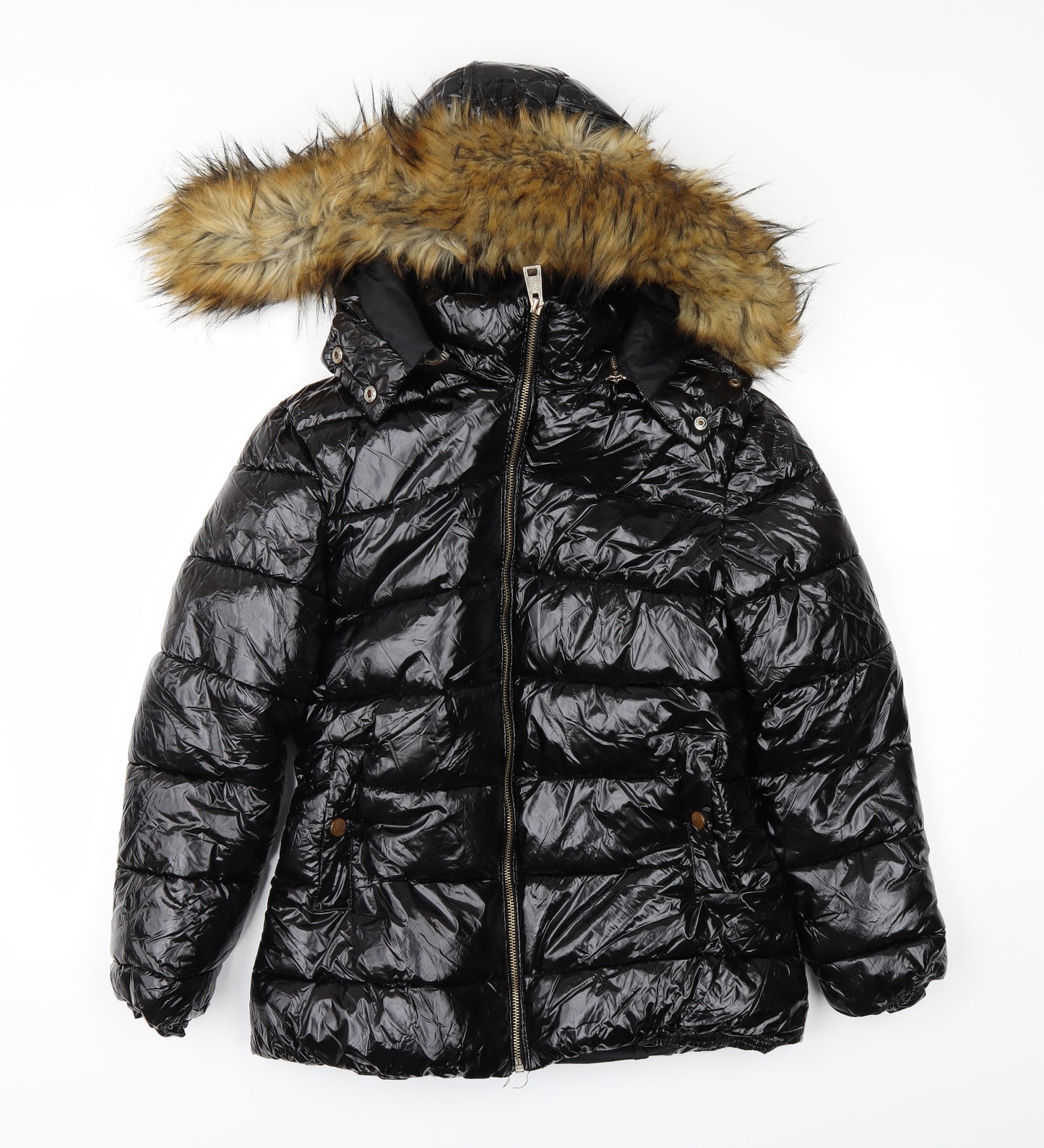 Love Sunshine Womens Black   Puffer Jacket Coat Size 14