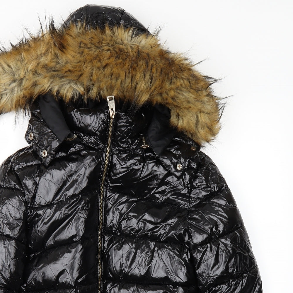 Love Sunshine Womens Black   Puffer Jacket Coat Size 14