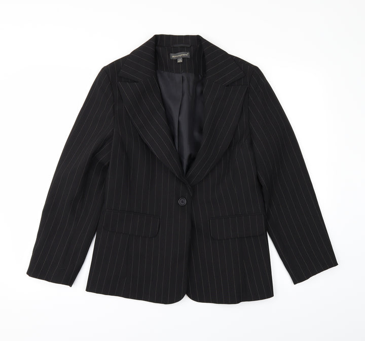 Atmosphere Womens Black   Overcoat Coat Size 12