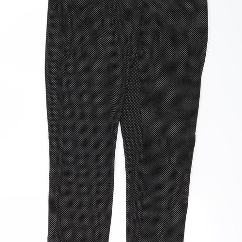 NEXT Womens Black Polka Dot  Trousers  Size 8 L26 in