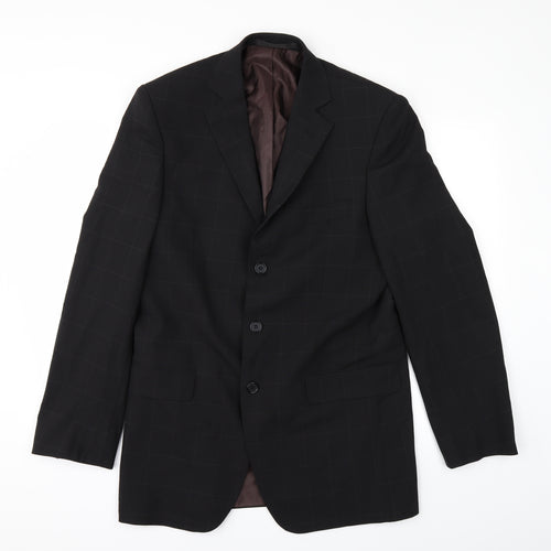 Marks and Spencer Womens Black   Overcoat Coat Size 38
