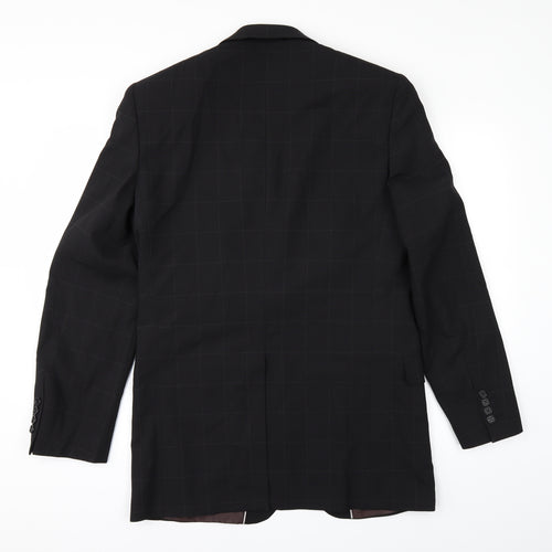 Marks and Spencer Womens Black   Overcoat Coat Size 38