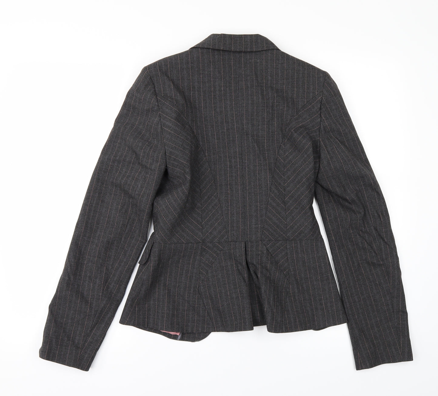Warehouse Womens Grey   Overcoat Coat Size 8