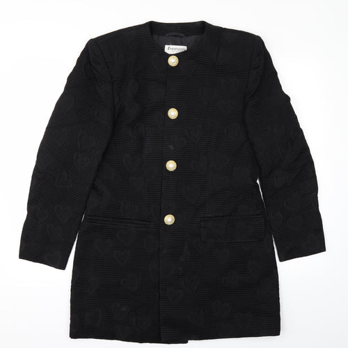 ANTONETTE Womens Black   Parka Coat Size 14