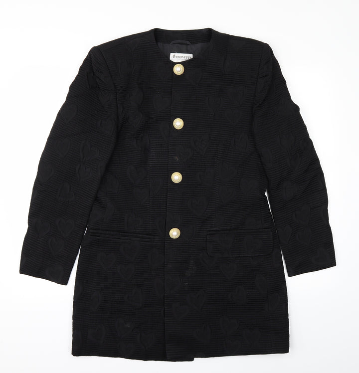 ANTONETTE Womens Black Parka Coat Size 14