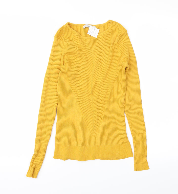 George Womens Yellow Basic T-Shirt Size 10