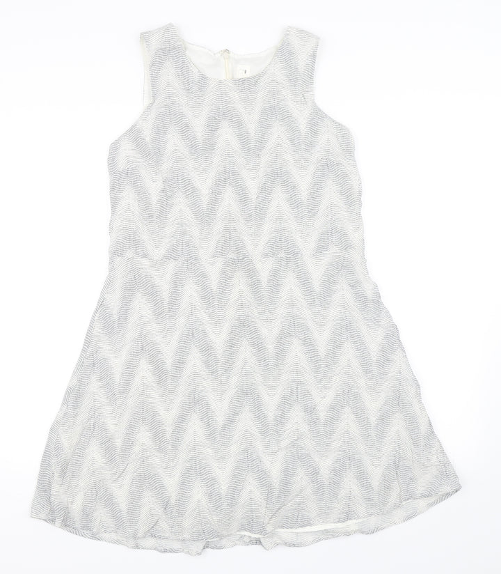 Gap Womens Blue Polka Dot Skater Dress Size L