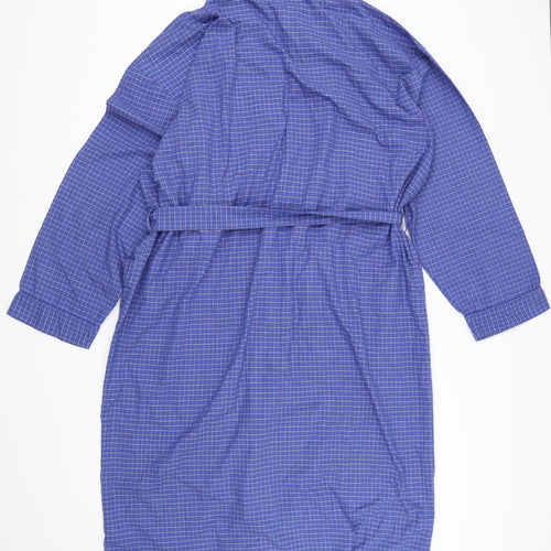 Champion Mens Blue Check   Robe Size L