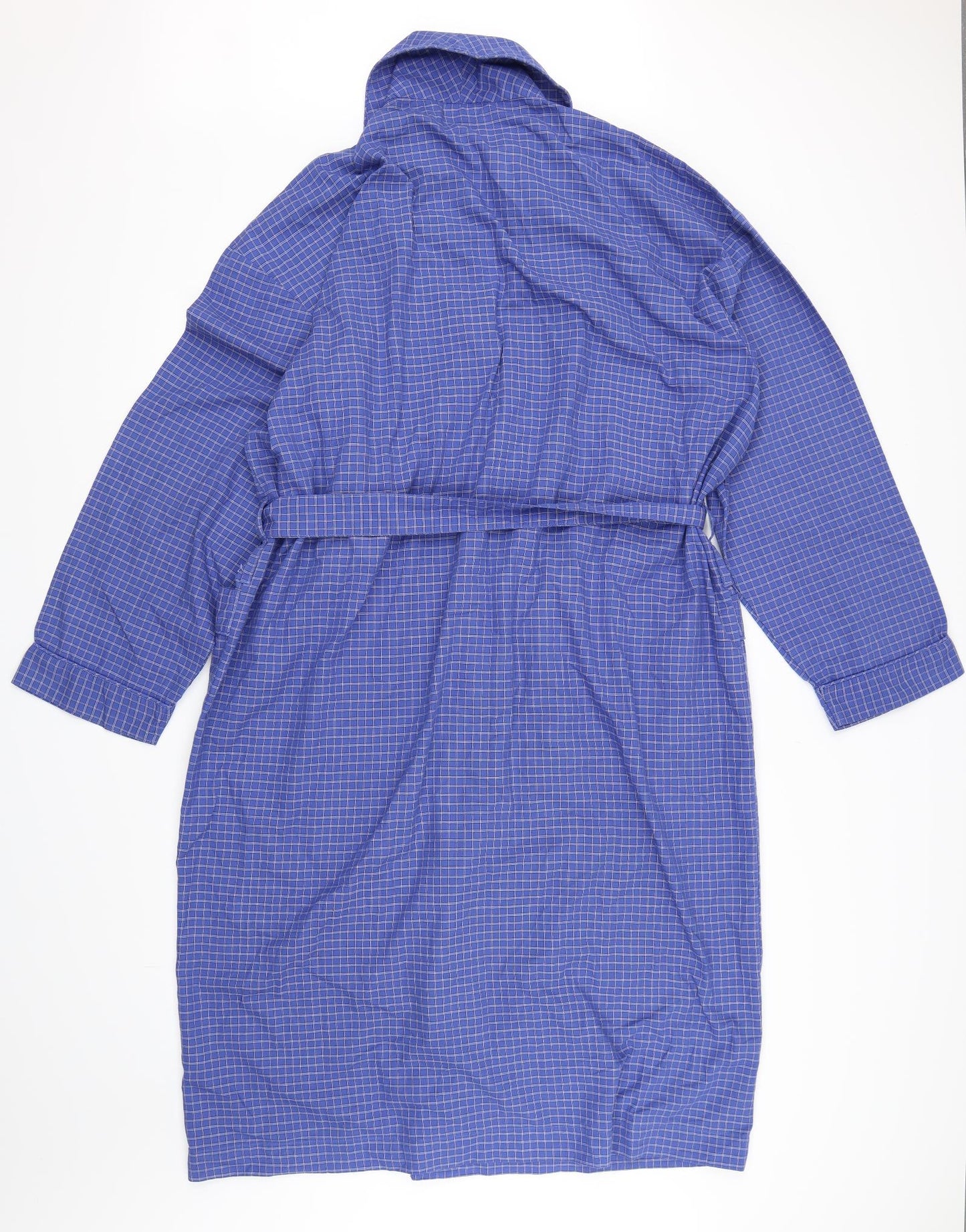 Champion Mens Blue Check   Robe Size L
