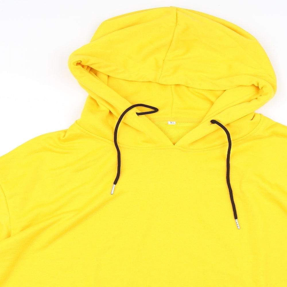 Preworn Mens Yellow   Pullover Hoodie Size XL