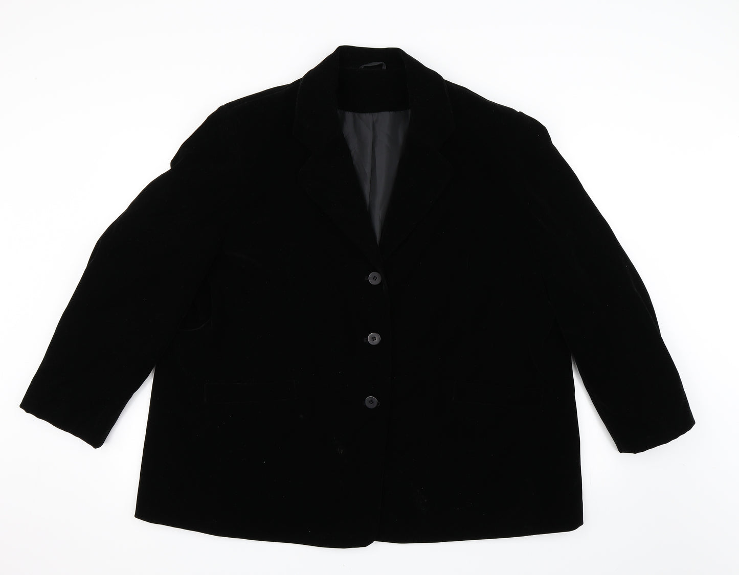 Preworn Mens Black  Velvet Jacket Blazer Size 48