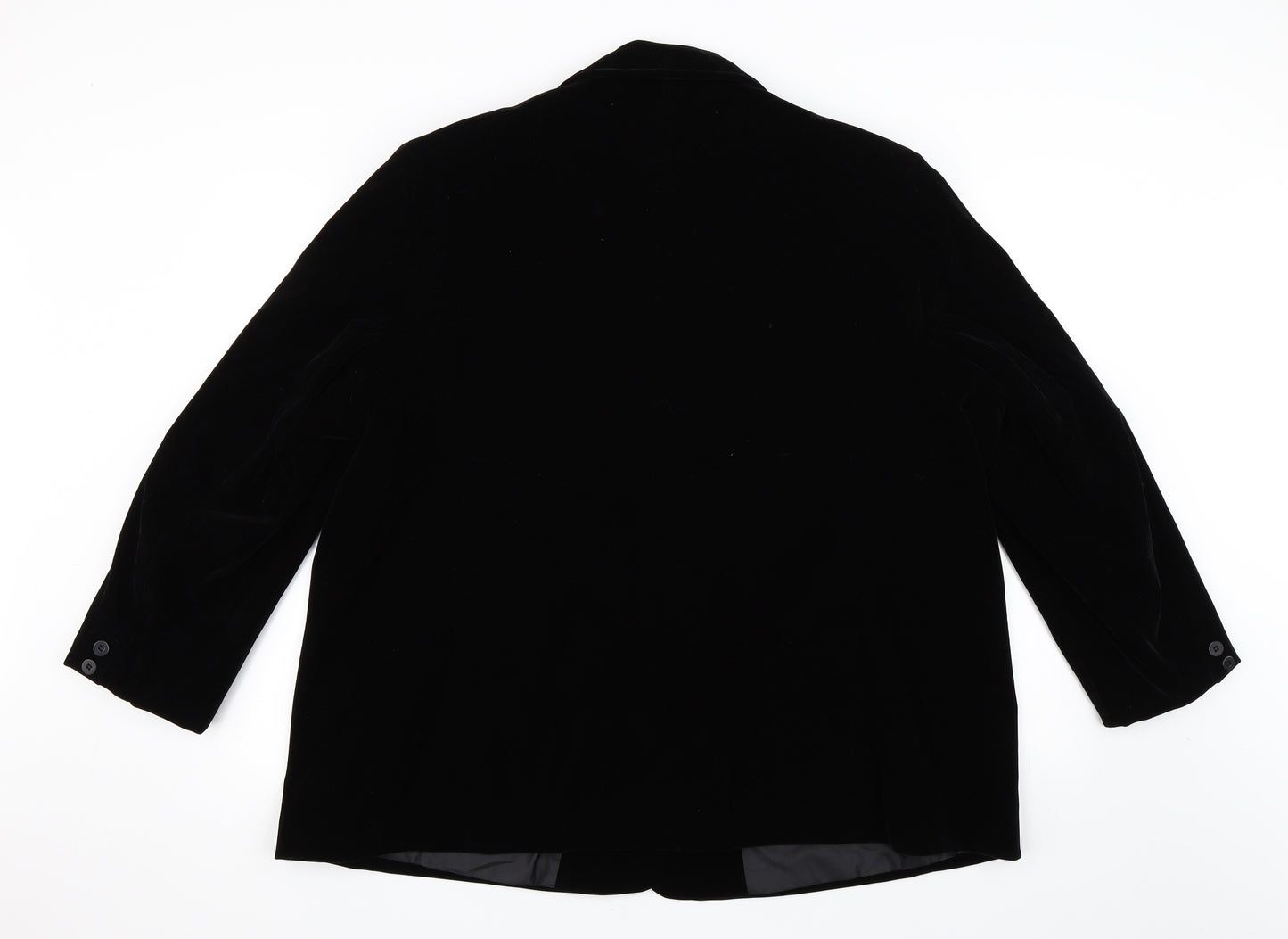 Preworn Mens Black  Velvet Jacket Blazer Size 48