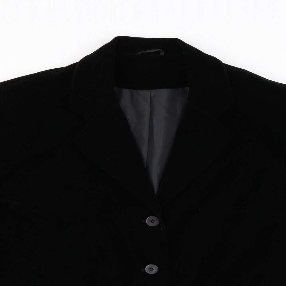 Preworn Mens Black  Velvet Jacket Blazer Size 48