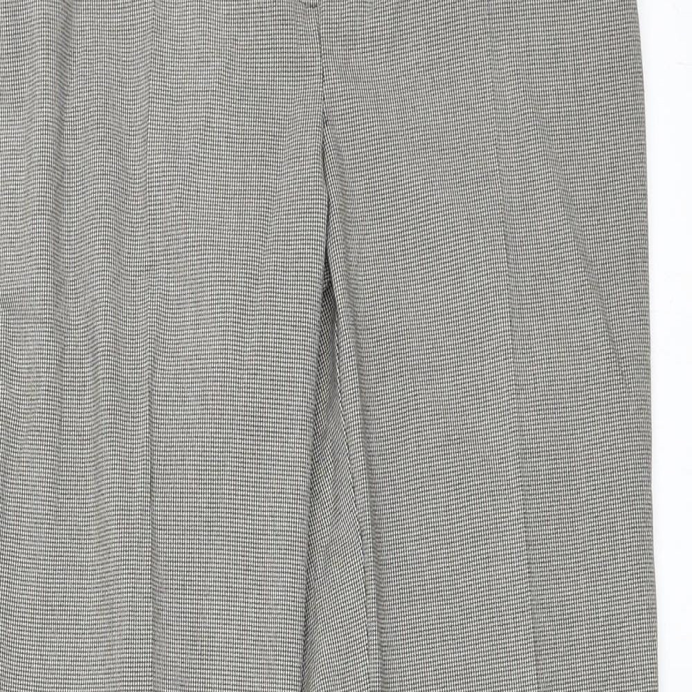 NEXT Womens Brown Check  Trousers  Size 8 L29 in