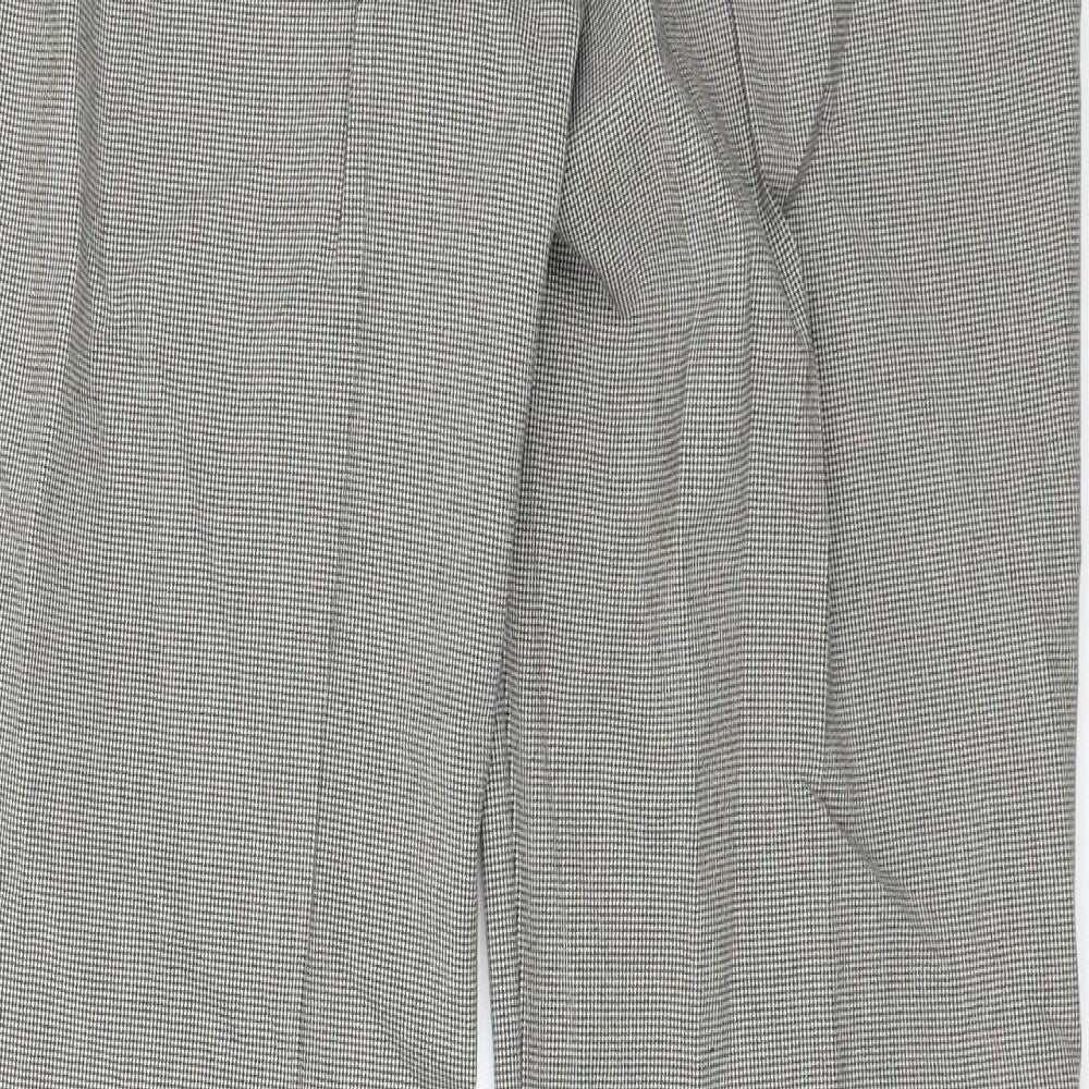 NEXT Womens Brown Check  Trousers  Size 8 L29 in