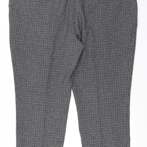 Dorothy Perkins Womens Grey Check  Trousers  Size 20 L27 in