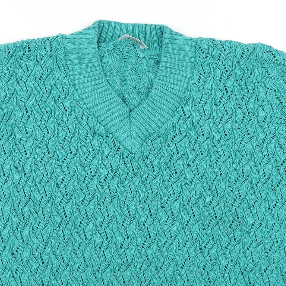...Being Casual Womens Green   Pullover Jumper Size 20
