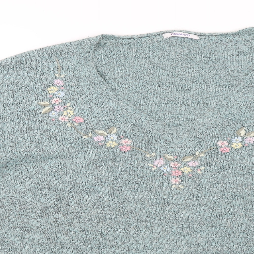 Danmart Womens Blue   Pullover Jumper Size 22