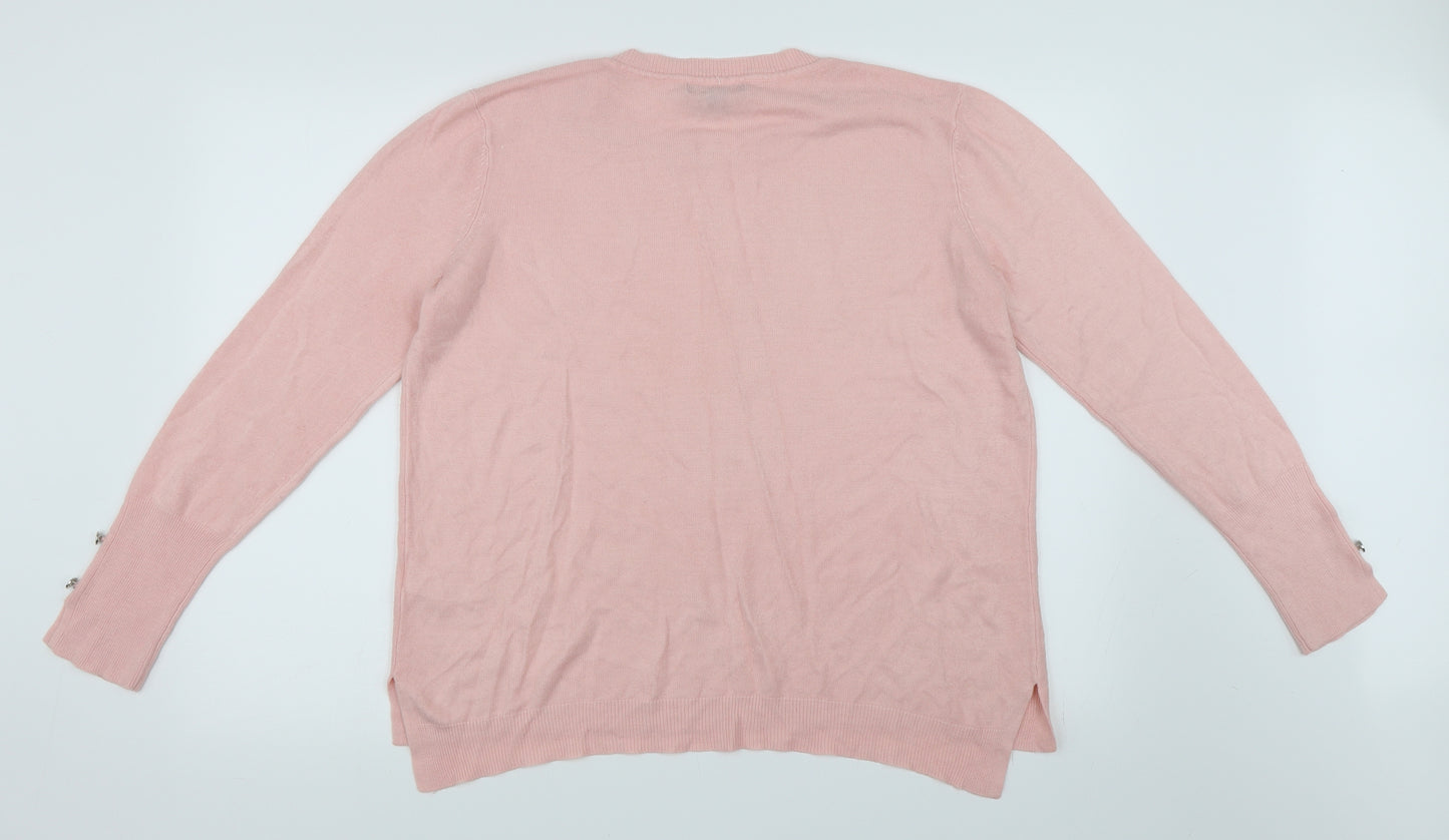 Primark Womens Pink   Pullover Jumper Size L