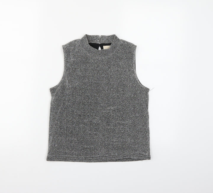 Primark Girls Silver Cropped Tank Size 11-12 Years