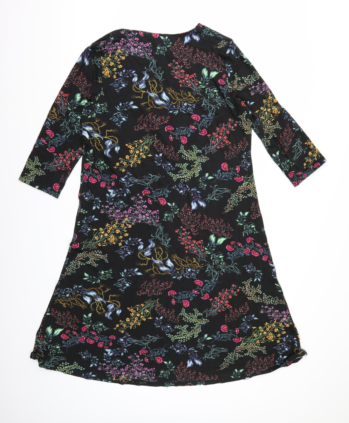 Per Una Womens Black Floral  A-Line  Size 10