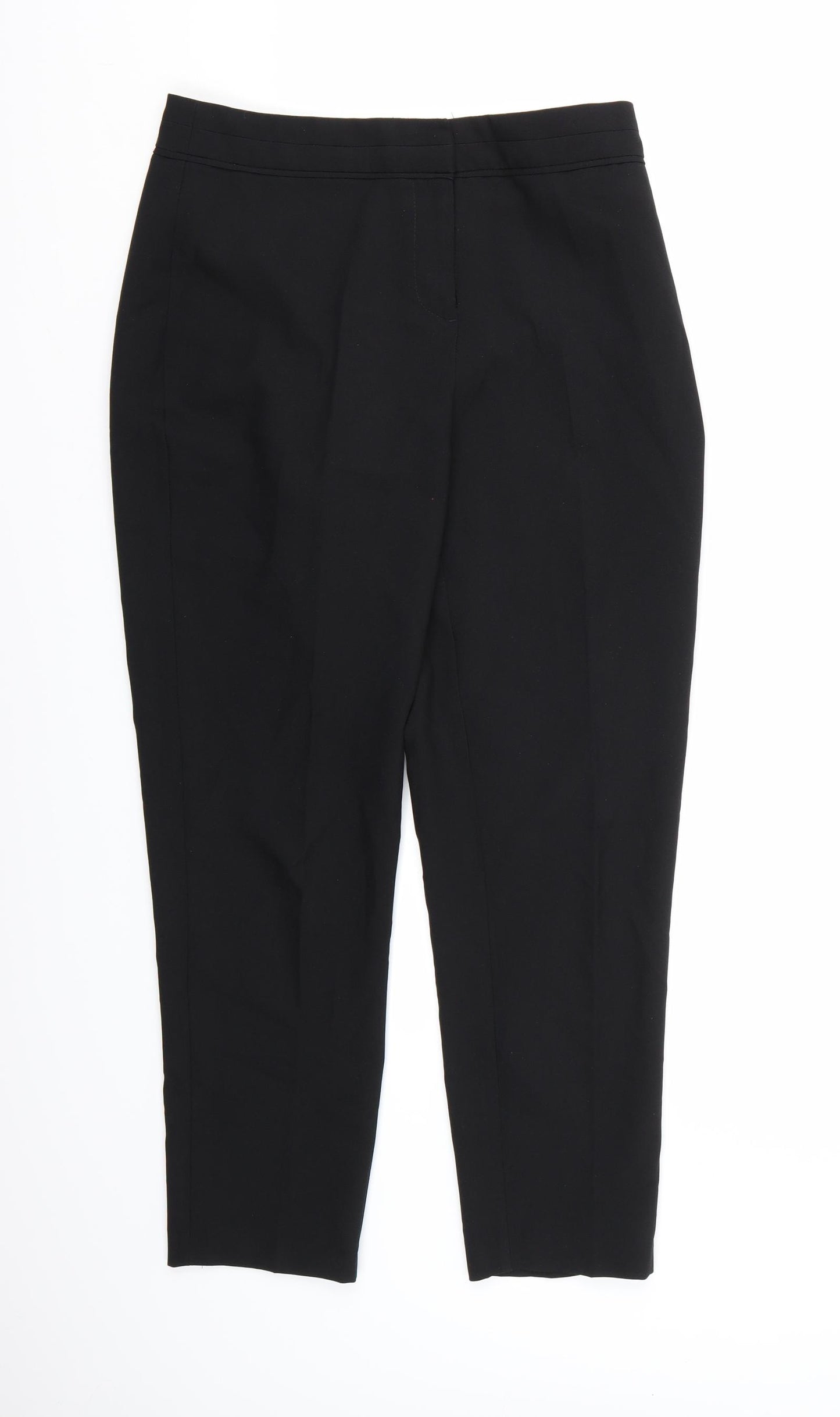 F&F Womens Black  Rayon Trousers  Size 8 L25 in
