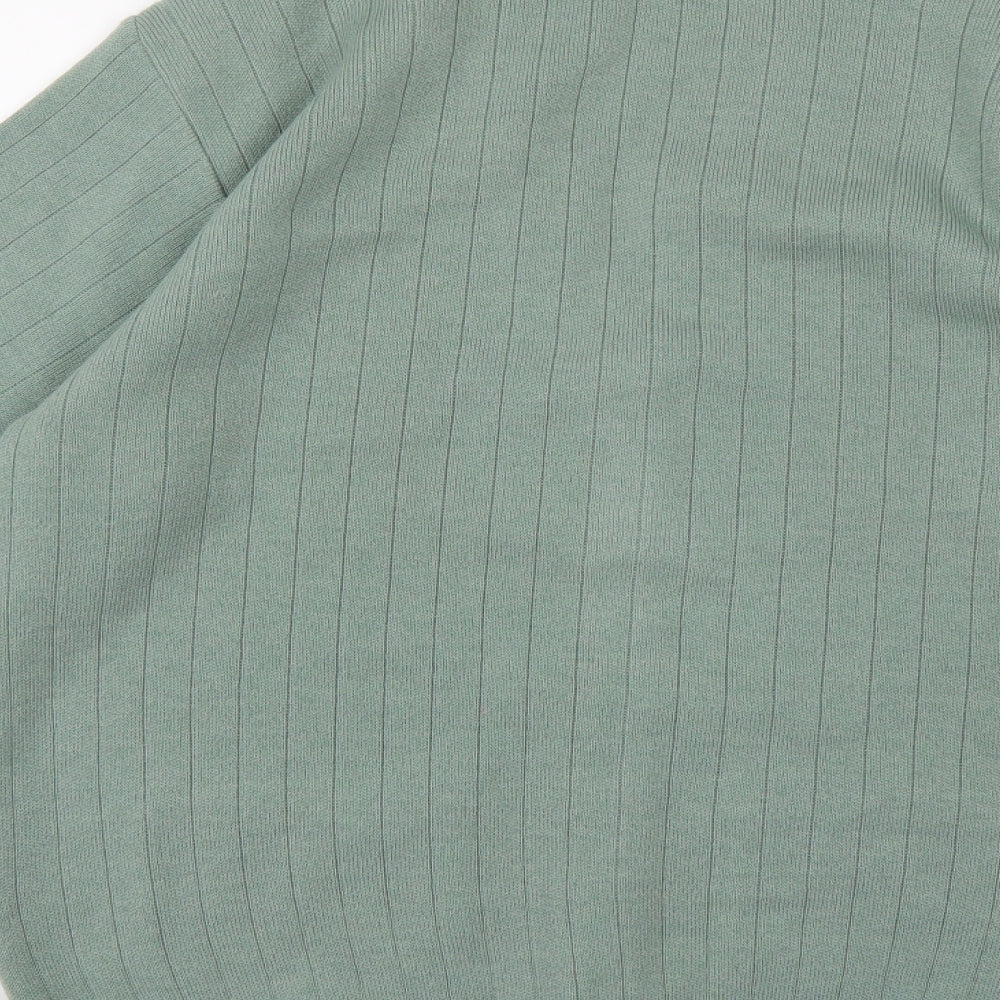 Essentials Mens Green  Knit Cardigan Jumper Size S