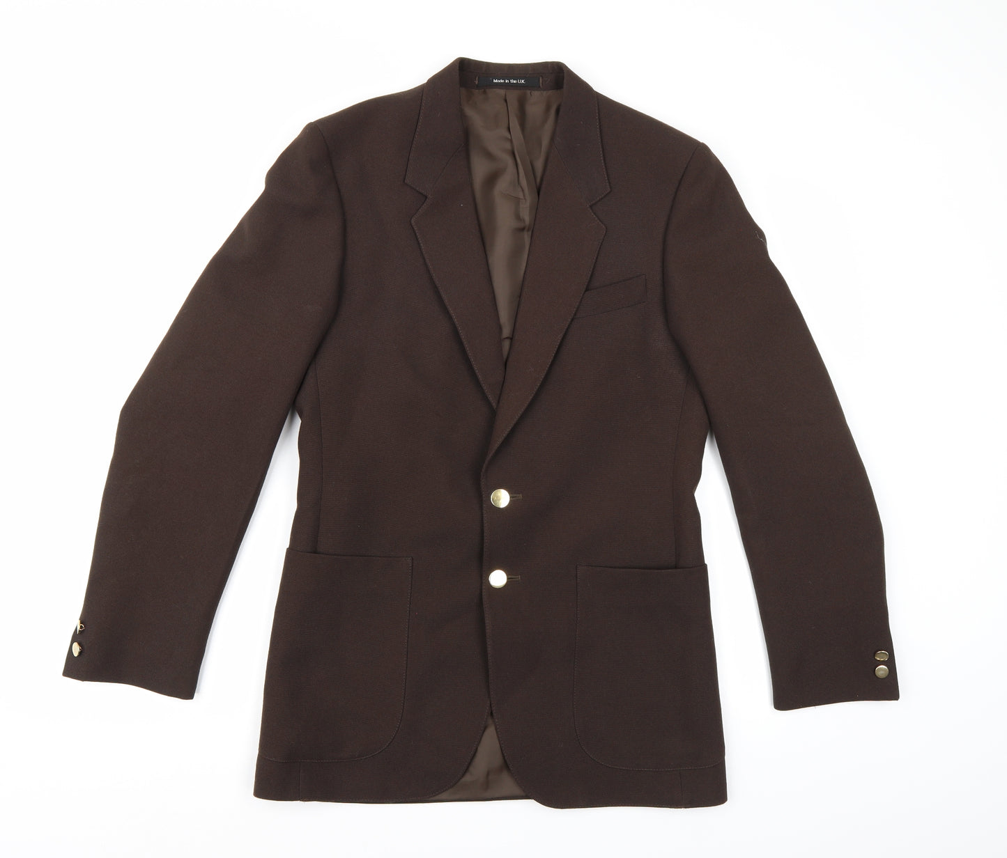 St Michael Mens Brown  Rayon Jacket Suit Jacket Size 36