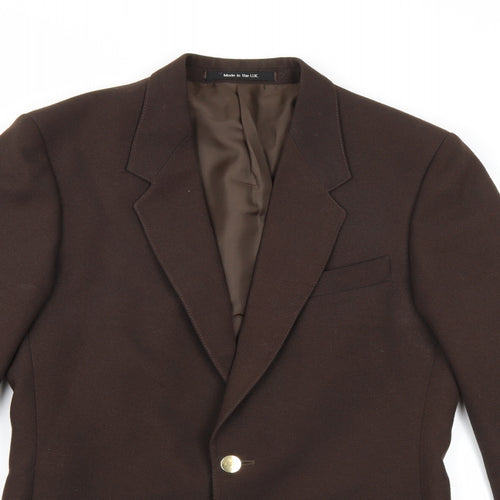 St Michael Mens Brown  Rayon Jacket Suit Jacket Size 36